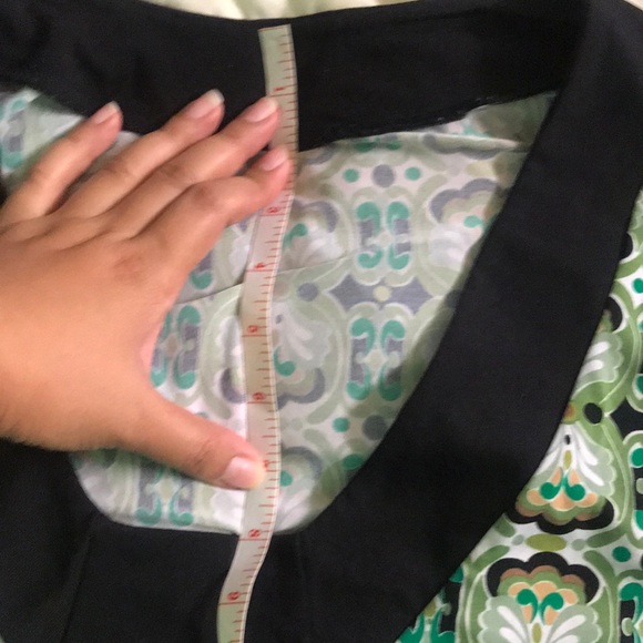 Green Print Deep Plunge Neckline with Bow Back - Picture 7 of 10